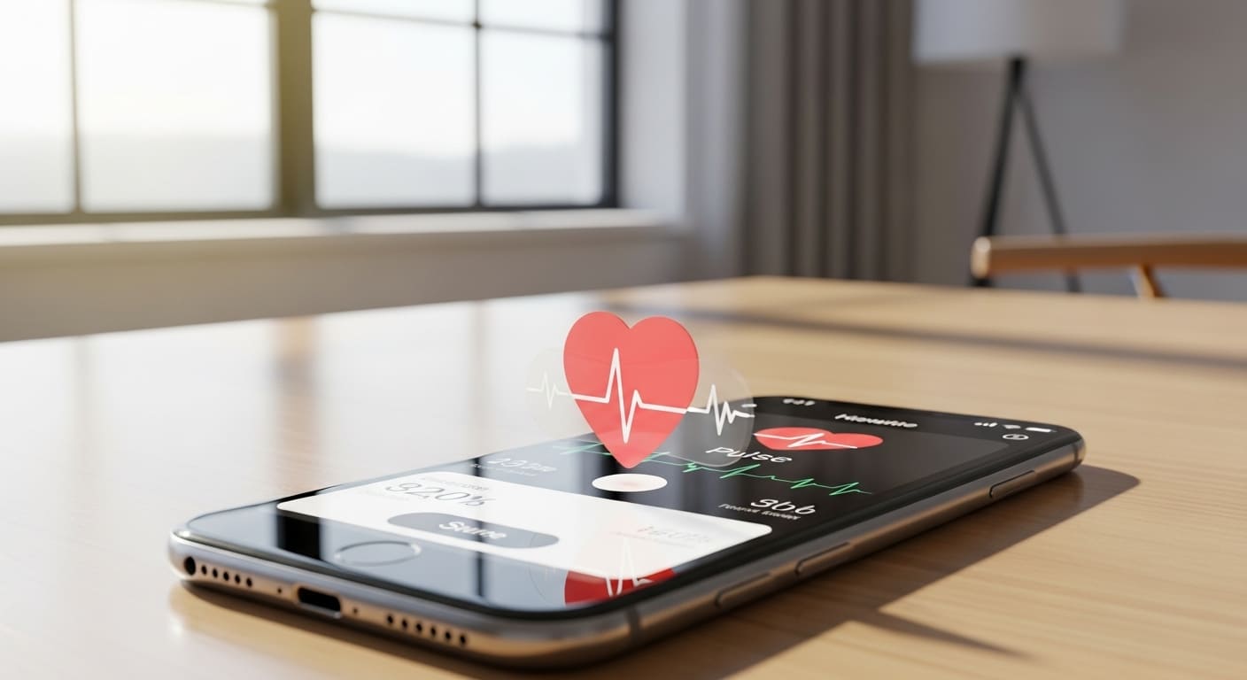 smartphone mostrando una app de salud