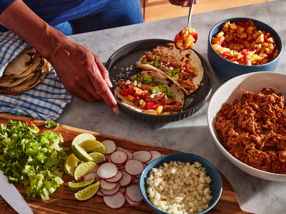 tacos al pastor con todo