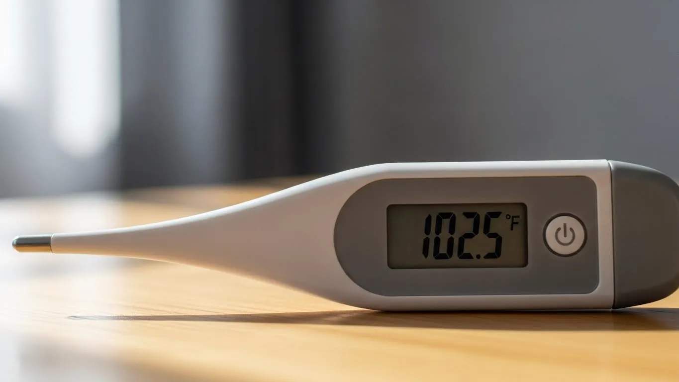 Termómetro con temperatura alta